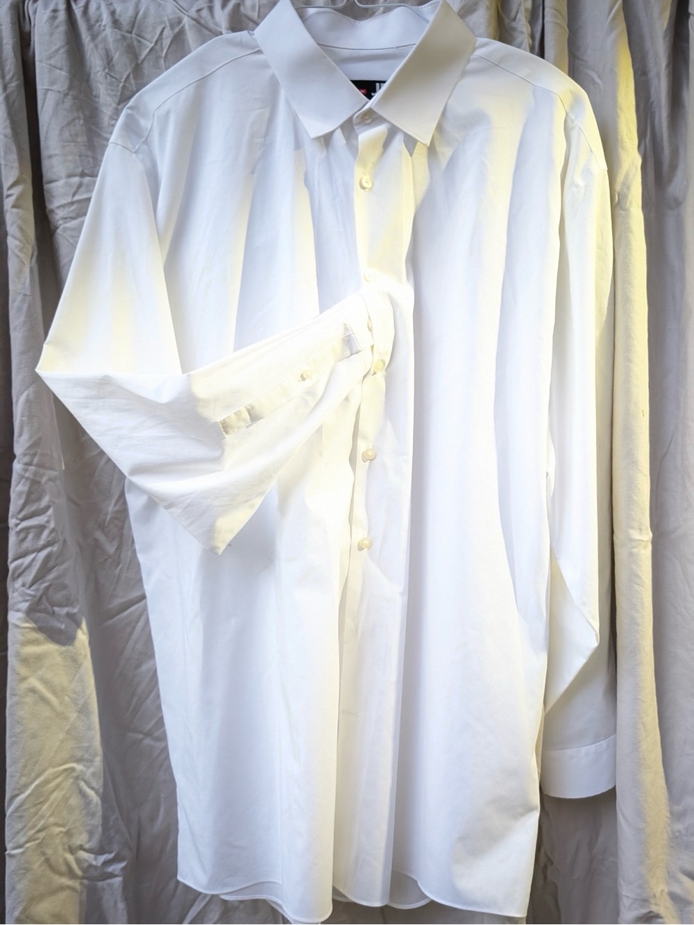 JF J. Ferrar pristine White Men's Dress Shirt - Button Front 18 1/2, 34-35